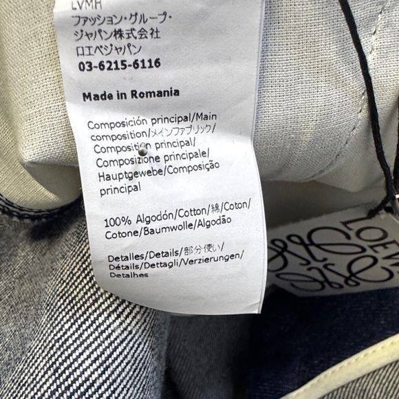 Loewe Fisherman Jeans Size 38 (4-6US) Navy Denim Turn Up Cuff NWT Dust Bag - Picture 11 of 12